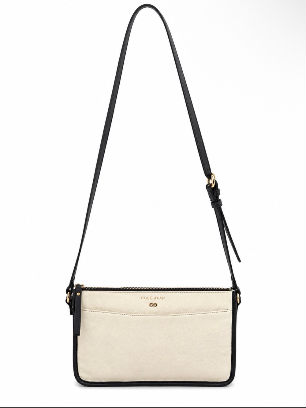 Cole Haan Cream and Navy Leather Crossbody